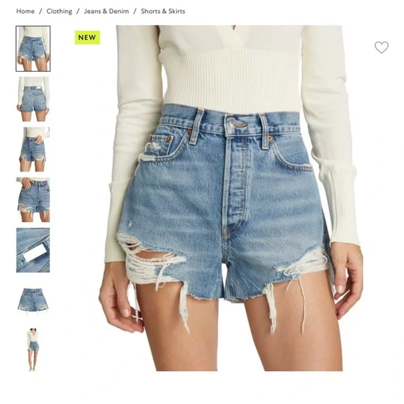 RE/DONE 70s High Rise Shorts - Picture 1 of 5